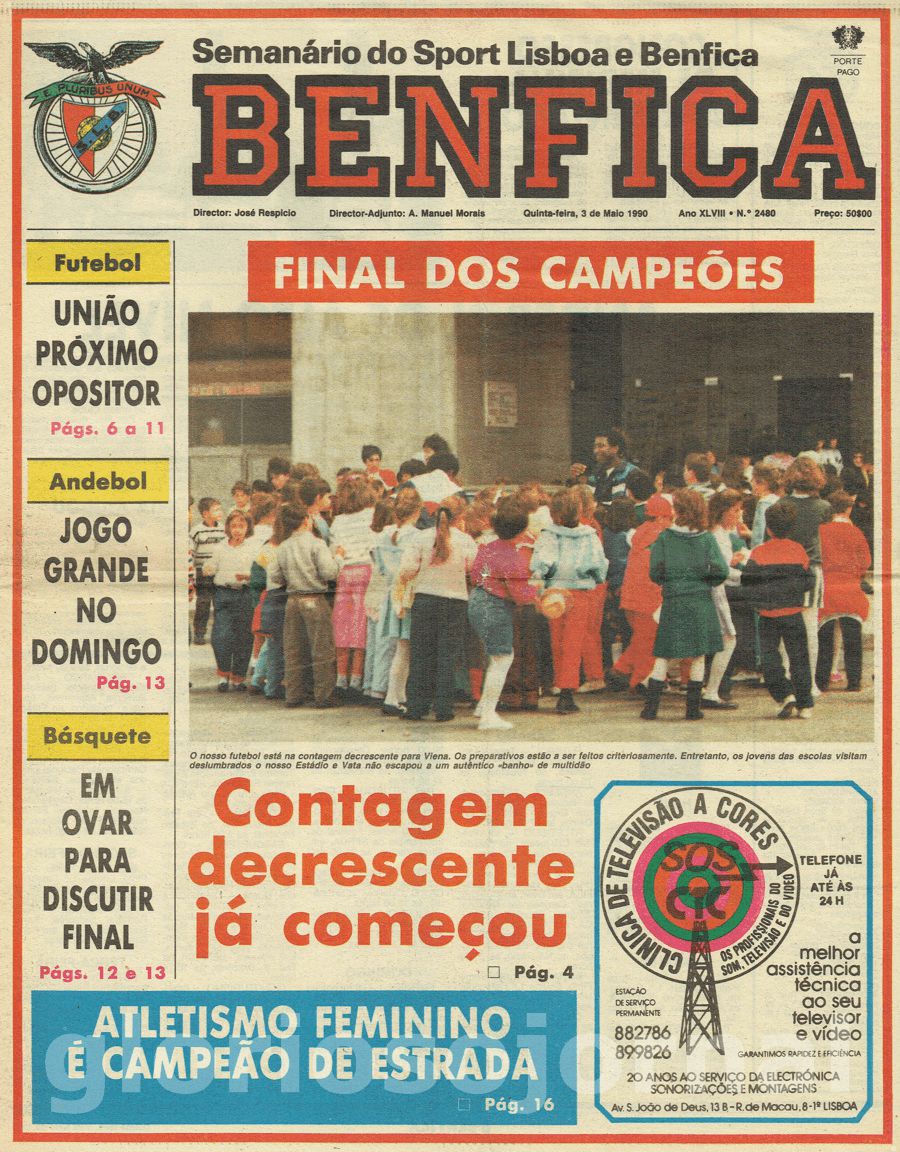 jornal o benfica 2480 1990-05-03